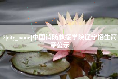 曲靖中国消防救援学院辽宁招生简章公示