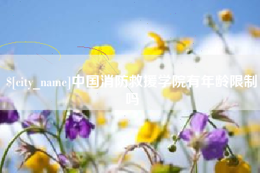 曲靖中国消防救援学院有年龄限制吗