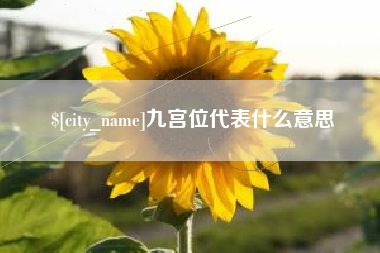曲靖九宫位代表什么意思
