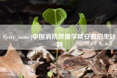 曲靖中国消防救援学院安徽招生计划