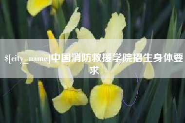 曲靖中国消防救援学院招生身体要求