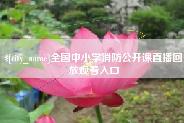 曲靖全国中小学消防公开课直播回放观看入口