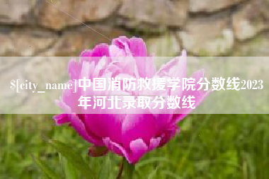 曲靖中国消防救援学院分数线2023年河北录取分数线