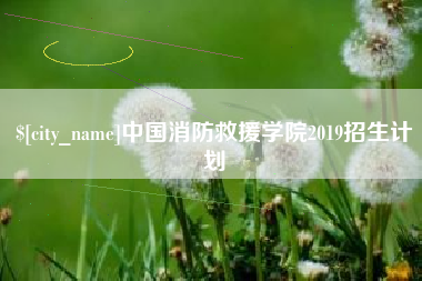 曲靖中国消防救援学院2019招生计划