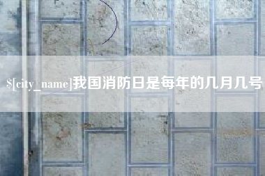 曲靖我国消防日是每年的几月几号